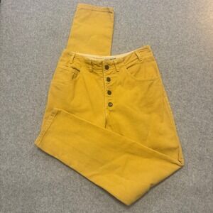 Vintage Georges Marciano for Guess Yellow High Waisted Button Fly Jeans Size 29